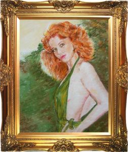 Girl in the green bathing suit
